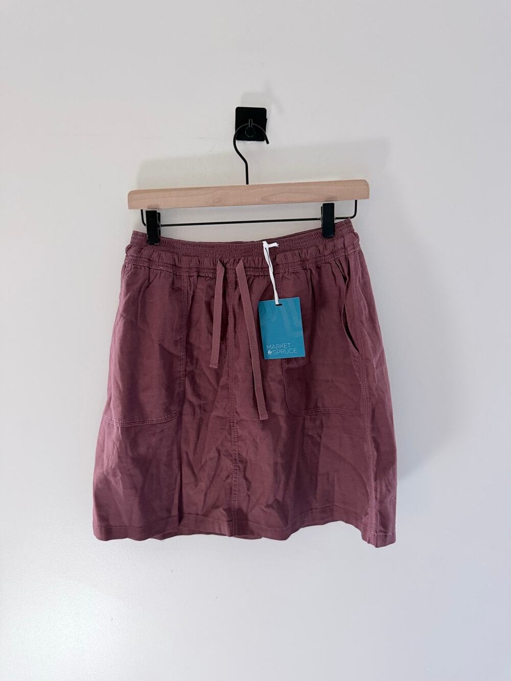 NWT Market & Spruce Mauve Pull On Utility Skirt Elastic Utility Skirt-Size L